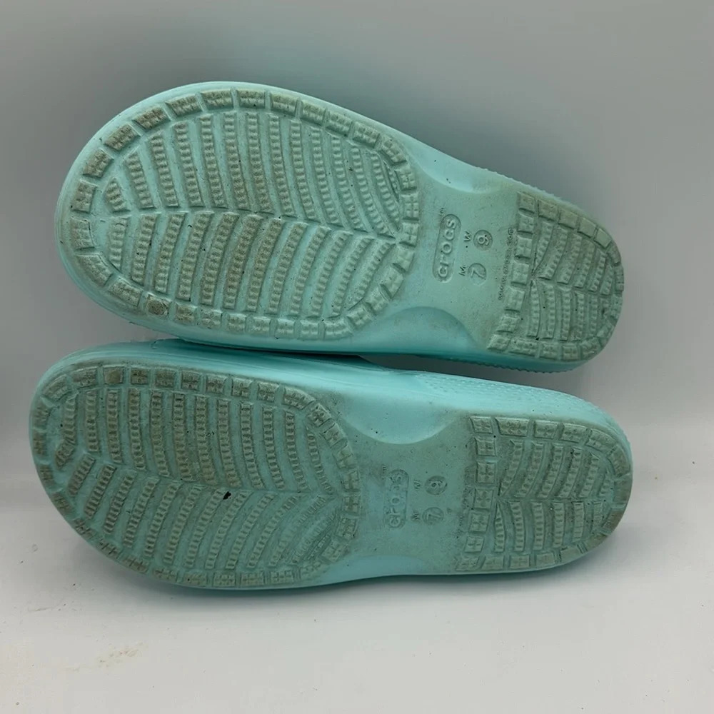 Crocs Classic Non-Slip Wear-Resistant Sports Slippers Unisex Blue - Picture 4 of 4